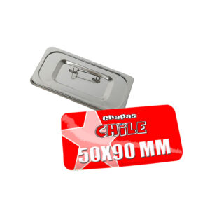 CHAPITA RECTANGULAR ALFILER 50X90 MM