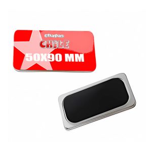 CHAPITA RECTANGULAR MAGNÉTICA 50X90 MM